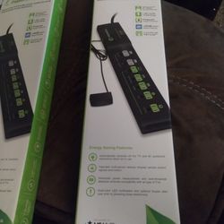 TrickleStar 7 Outlet AV Advanced Power Strip Surge Protector Black 