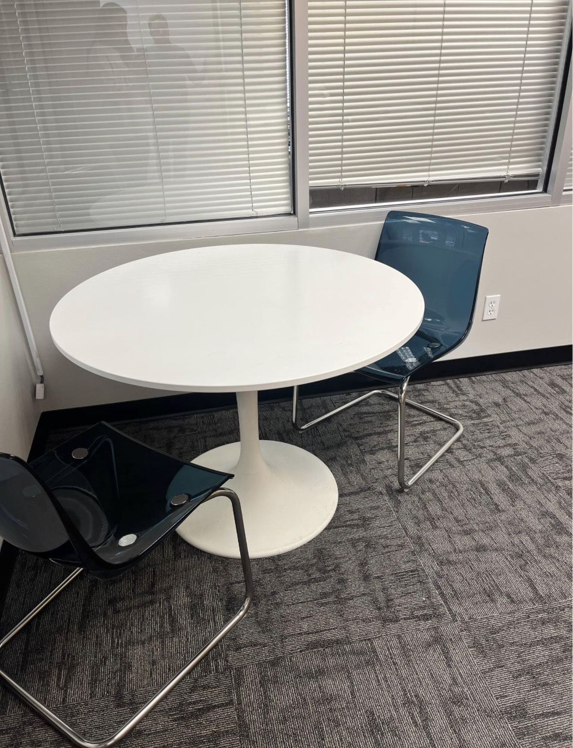 2 TOBIAS Chair, blue/chrome plated