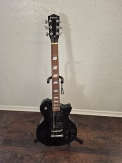 Johnson Singlecut Les Paul Style Electric Guitar Black (Trades Okay)