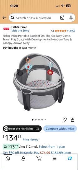Fisherprice portable bassinet