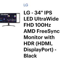 LG 34 inch Monitor
