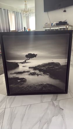 Ocean and tree view wall art frame