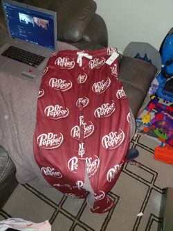 XL dr. Pepper silk sleep pants