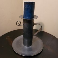 Large Metal Adjustable Pillar Candle Holder - Holds Pillar Candles 6"H x 3" In Dia - 