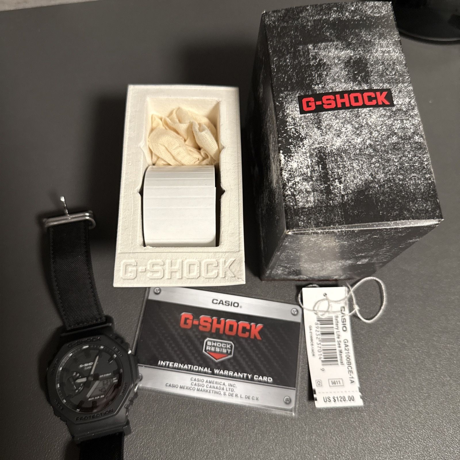 Casio Gshock CasiOak Watch GA2100 Cordura Strap