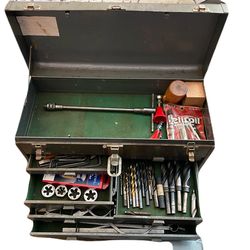 Metal Tool Box with Misc Tools