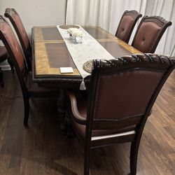 Dining Table With 6 Chairs And Small Table