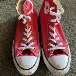 Converse Chuck Taylor Red High Tops – Size 12