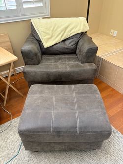 Large chair and ottoman