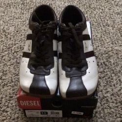 Diesel Beige Brown Flat Low Tops Leather Shoes