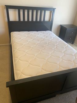 Full size ikea bed with storage drawers(NO MATTRESS)