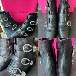 Betsey Johnson Rhinestone Western Booties