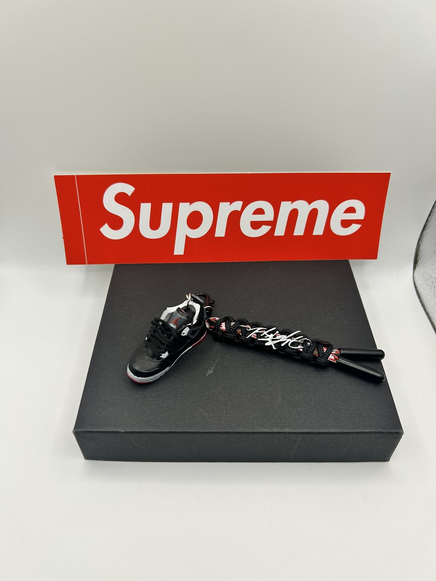 AJ 4 Bred Mini Sneaker Keychain