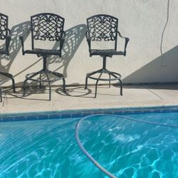  Barstool Swivel Tall Chairs Metal Beautiful  Black 