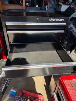 Husky 4 drawer with wheels & Craftsman 5 drawer top toolbox