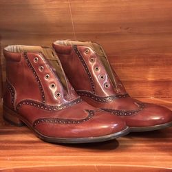 Cole Haan Wingtip/Oxford Lace-up Boots - Brand New