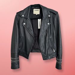 L’Agence Leather Biker Jacket 