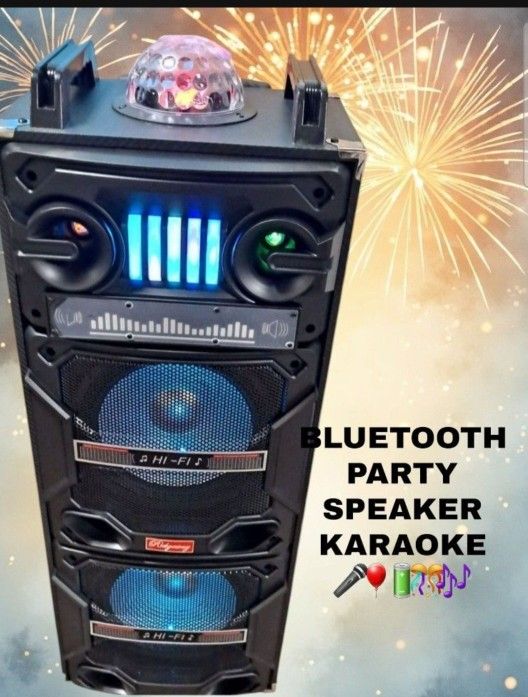 Bluetooth PORTABLE SPEAKER Karaoke System Brand New