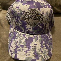 Los Angeles Lakers Hoops For Troops Pechanga Resort & Casino Purple Camo Hat Cap