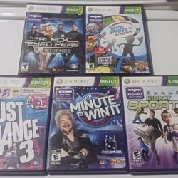 XBOX 360 KINECT GAMES ($10ea, 5/$40)