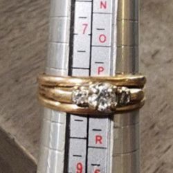 Diamond Ring With 14 Karat Gold