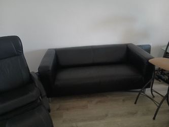 Couch and 2 bar stools.