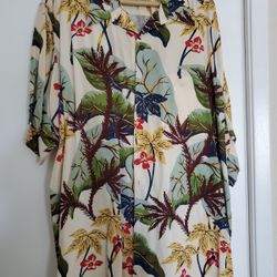 Reyn Spooner Hawaiian Traditionals Hawaiian Shirt XXL Rayon/Linen