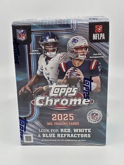 2025 Topps NFL Chrome Football Trading Card Blaster Value Box