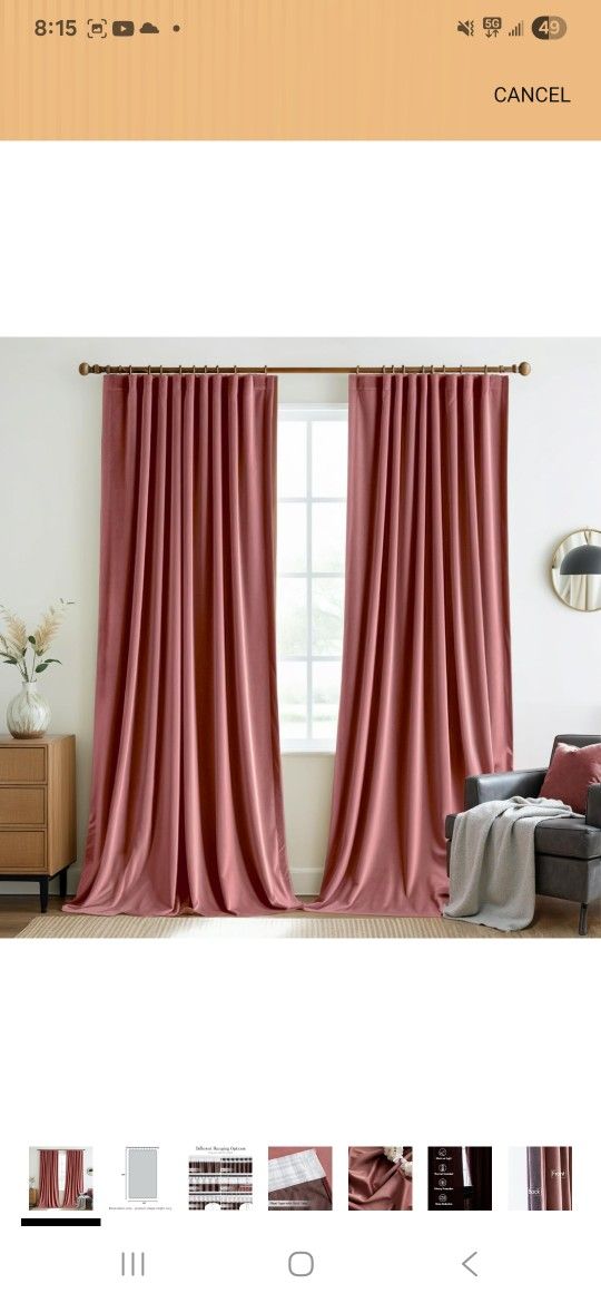 MIULEE Velvet Curtains 84 Inches Long 2 Panels