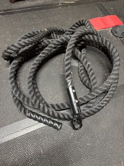 Black Battle Rope with Anchor Hook