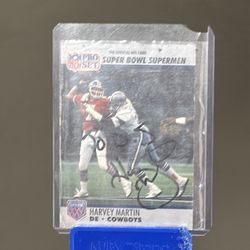Harvey Martin Autographed Card