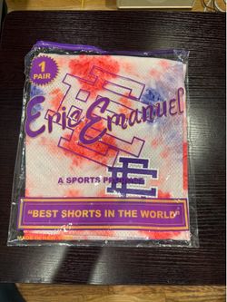 Eric Emanuel Basic Purple Tie Dye Shorts - size XXL