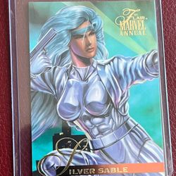 1995 Flair Marvel Annual - Silver Sable Trading Card #89