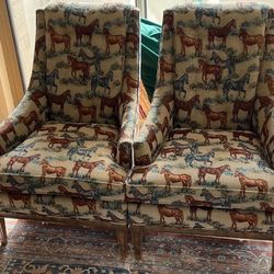 Vintage MCM Mid Century Modern Jean Royere Horse Chairs 