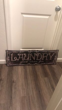 Laundry room sign