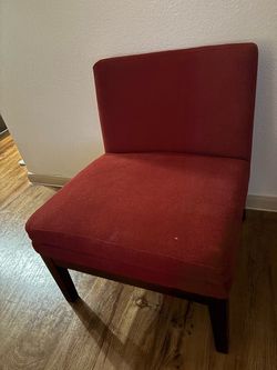 Red living room chair