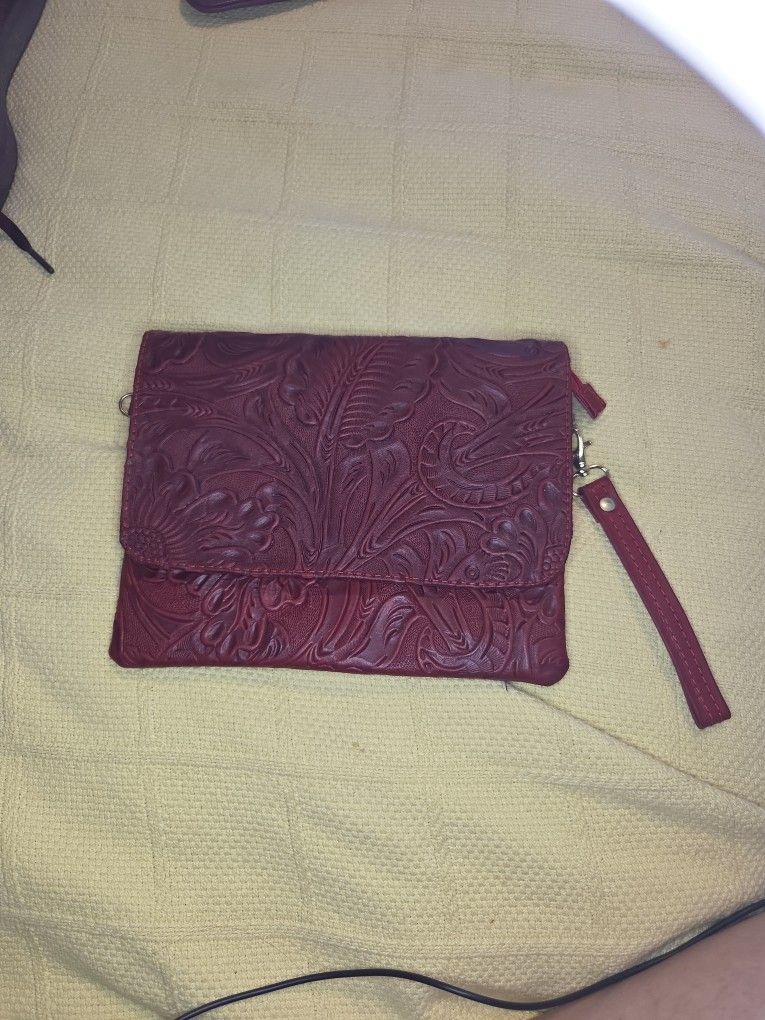 Leather Wristlet Purse