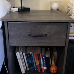 2 Gray Nightstands