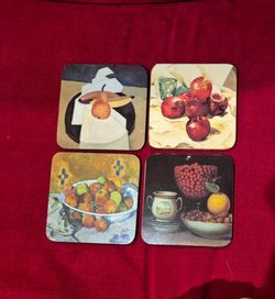 Set of 4 Art Print Still Life Coasters (Skokie)