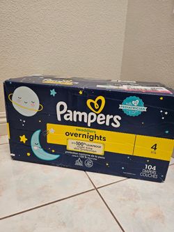 Pampers Overnight Size 4 Diapers (104 Count)