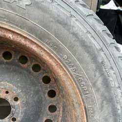 P245 65 r18 steel rim and tire