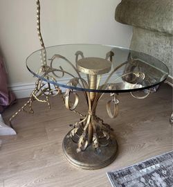 Antique Table, Hollywood Regency, Gold Table, Side Table, Italian Antique, French, Gold Antique, Vintage Table, Antique Furniture