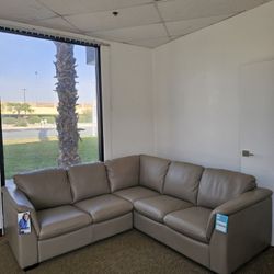 Italian Leather Sectional Sofa 