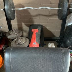 Black And Silver Weight Lifting Bench Home Exercise Fitness Gym Work Out 