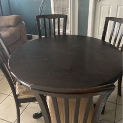 table with four chairs