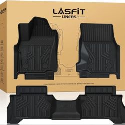 LASFIT Floor Mats for Toyota Tacoma 2024 2025 2026 Double Cab Auto Tran (Not fit Hybrid) All Weather Floor Liner for Tacoma TRD/SR/SR5/limited TPE Cus
