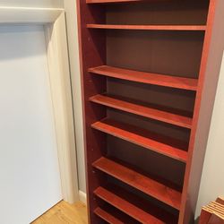 Book Shelf (CD,DVD Shelf - Organizer - Rich cherry wood finish - adjustable shelves