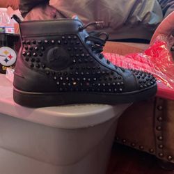 Christian Louboutin Spikes All Over High Top Sneaker 