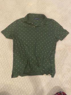 Nautica Men's Green Printed Polo Shirt