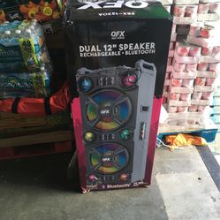 QFX PBX-123OA Dual 12” Speaker Rechargeable w/ Bluetooth 